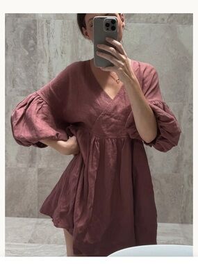 100% Linen Marlow and Mae Harp Dress